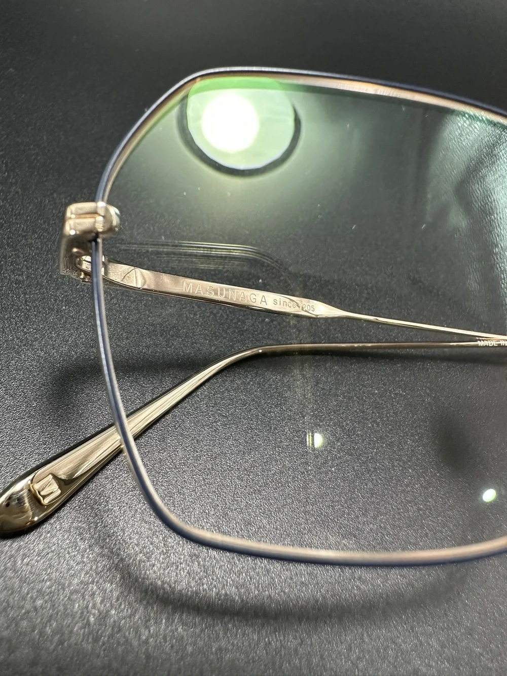 Masunaga 1905 Margot Eyewear 54-17-145 Gold Navy - Brand New